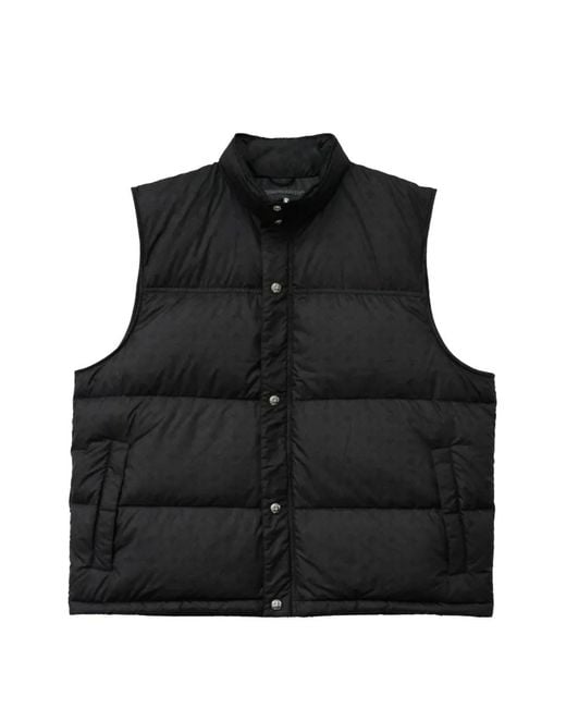 Chrome Hearts Black Monogram-Pattern Puffer Vest for men