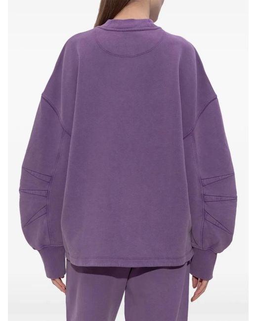 The Attico Purple Side-Slit Sweatshirt