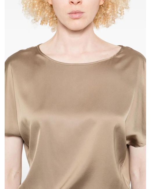 Marc O' Polo Natural Boat-Neck Short-Sleeve Top