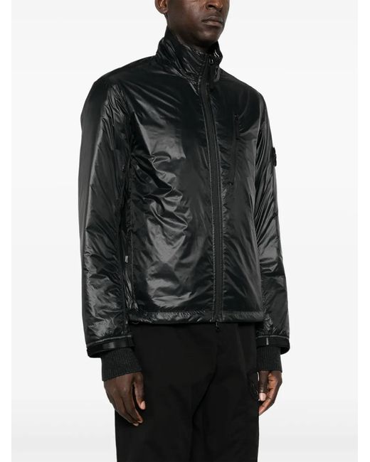 Stone Island Black Polyamide Jacket With Primaloft Insulation for men