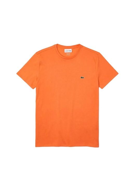 Lacoste Orange Crew Neck T-Shirt for men