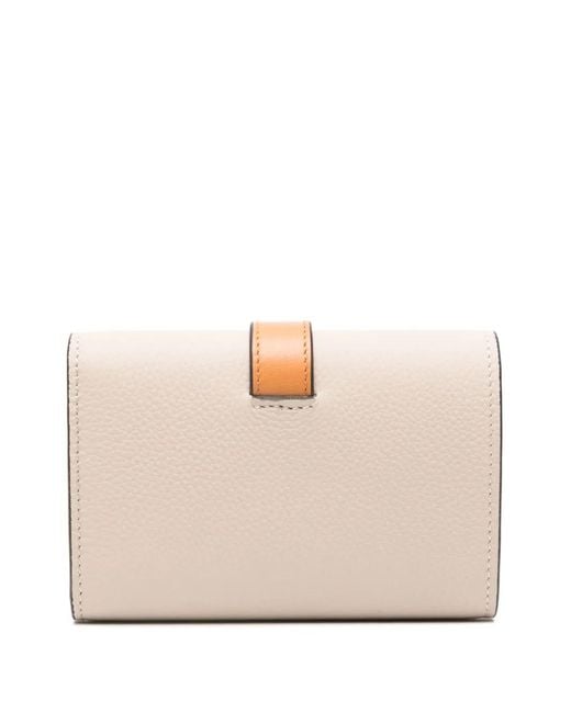 Loewe Pink Pebbled Leather Wallet