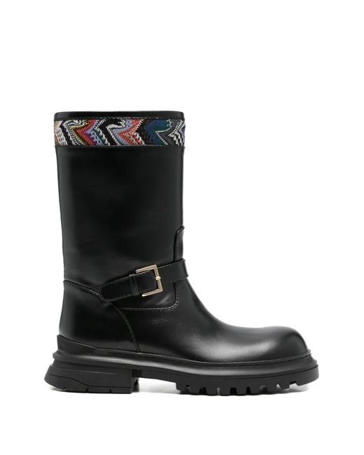 Missoni Black Bottines À Détail De Boucle