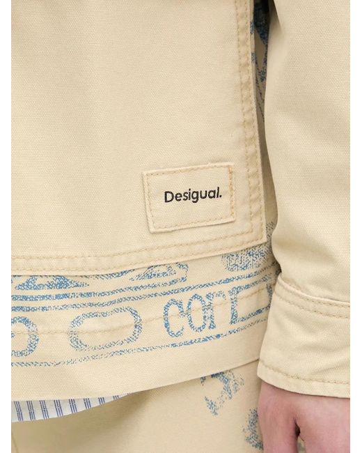 Giacca Con Stampa di Desigual in Natural da Uomo