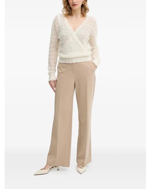 Twinset Natural V-Neck Button Top