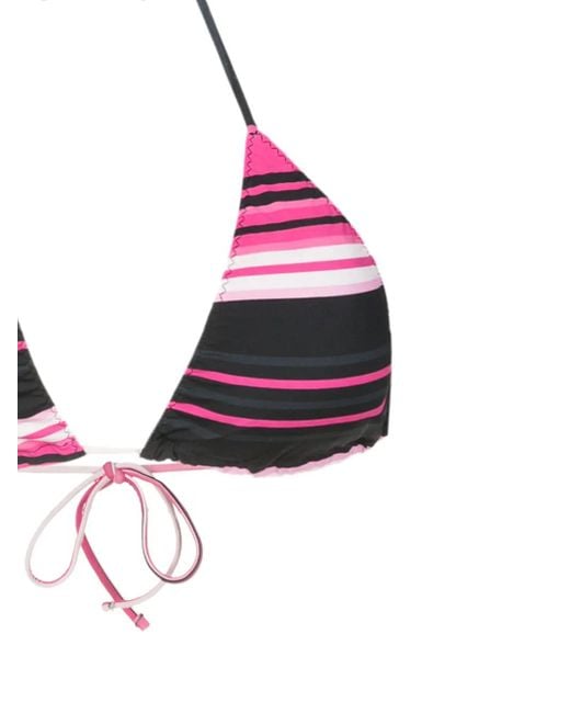 Clube Bossa Pink Gestreiftes Aava Bikinioberteil