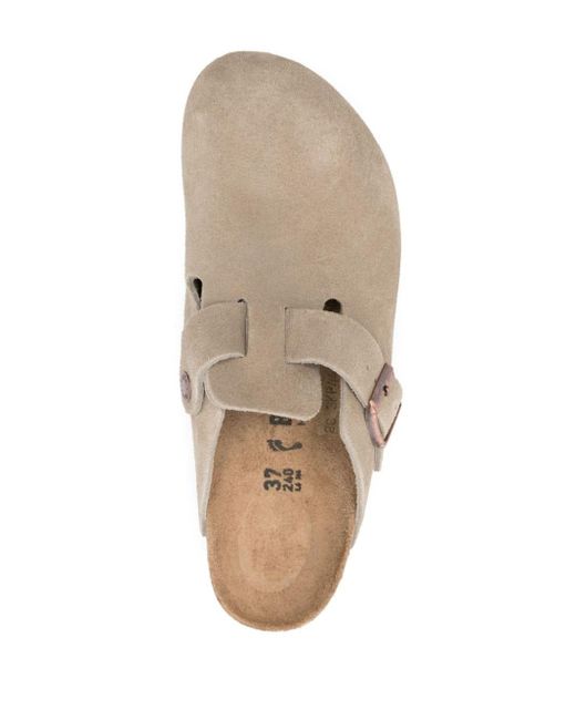 Birkenstock White Boston Suede Sandals for men
