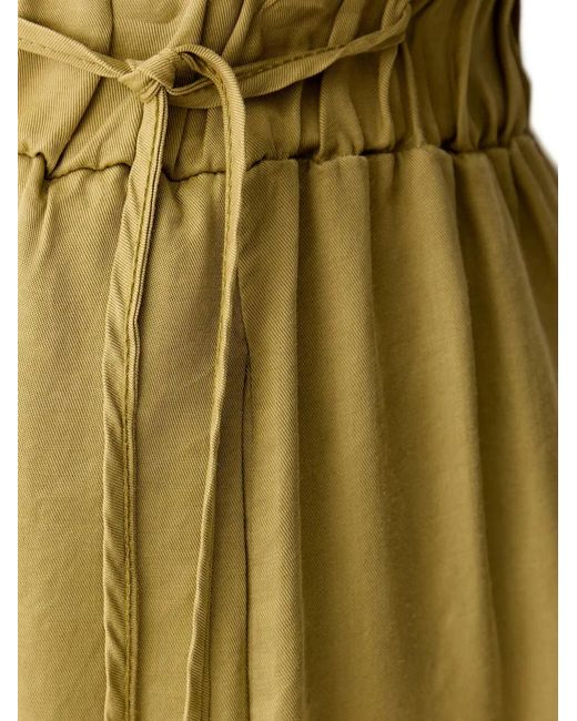 ViCOLO Metallic Elasticated-Waistband Wide-Leg Palazzo Pants