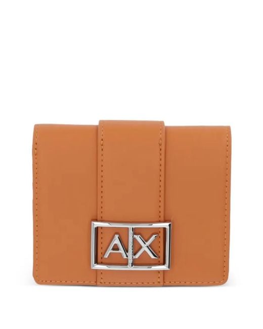 ARMANI EXCHANGE Brown Logo-Detail Wallet