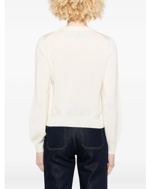 Maison Kitsuné White Fox-Motif Cardigan