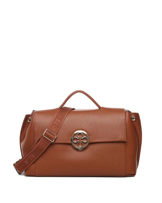V73 Brown Federica Tote Bag Mit Abnehmbarem Riemen