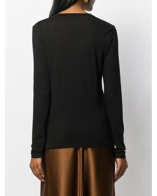 Vince T-Shirt Met Lange Mouwen in het Black