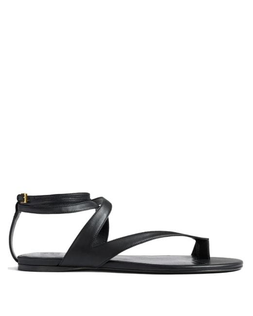 Khaite Black Ankle-Strap Sandals