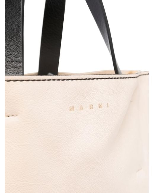 Marni Natural Museuo Colour-Block Tote Bag