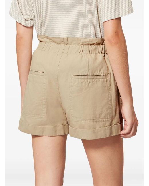 Isabel Marant Natural Cotton Linen Blend Shorts