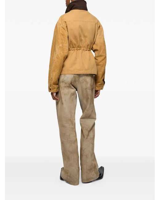 Acne Metallic Veste À Col À Lien De Resserrage