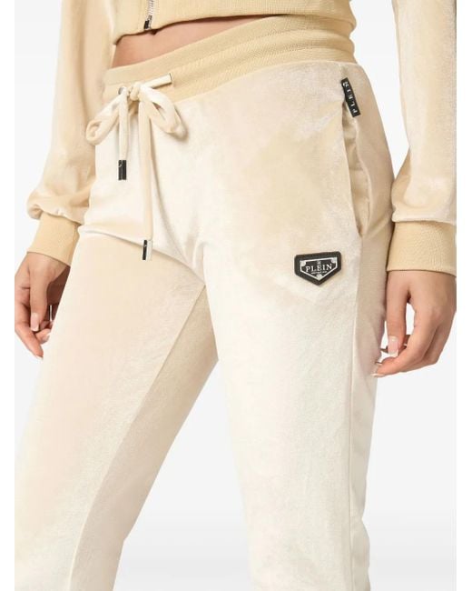 Philipp Plein Natural Strass Skull Trousers