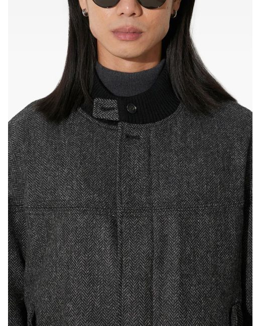 Baracuta Gray G9 Herringbone Bomber Jacket