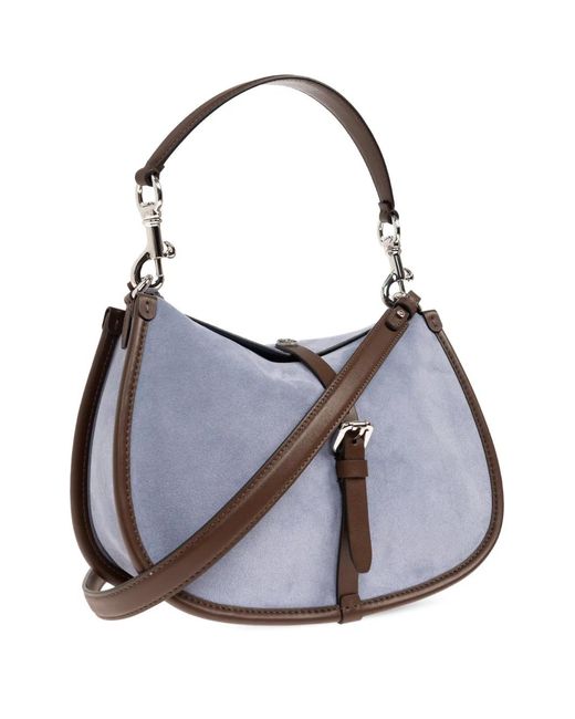 Etro Blue Buckle Strap Tote Bag