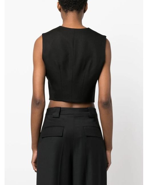 Stella McCartney Black Canvas Tailoring Gilet