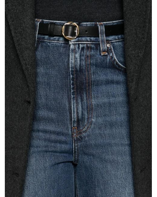 Totême Blue Button Wide-leg Jeans