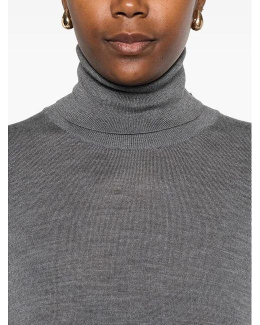 Totême  Midi-Jurk Met Col in het Gray