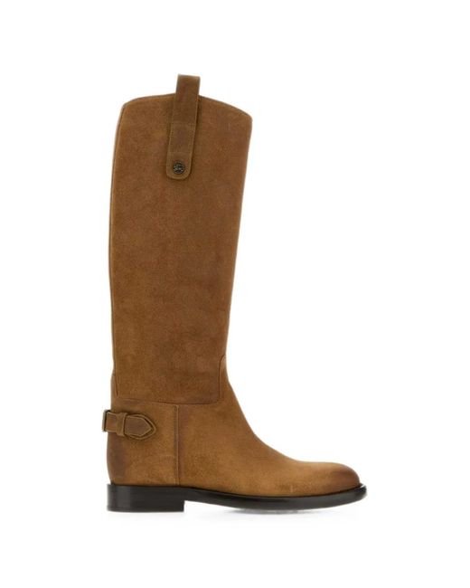 Burberry Brown Cavalier Knee-High Boots