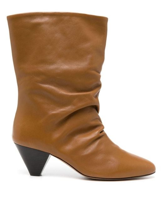 Isabel Marant Brown Reachi 55 Leather Boots