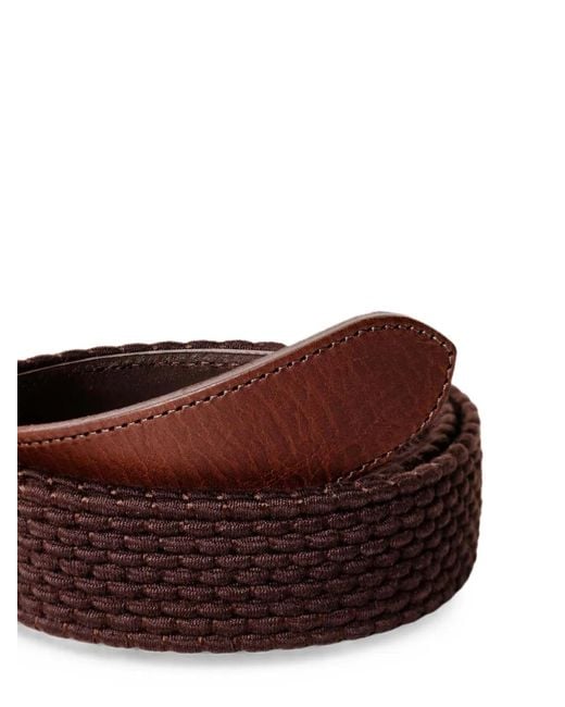 Hackett Brown Parachute Braided Belt for men