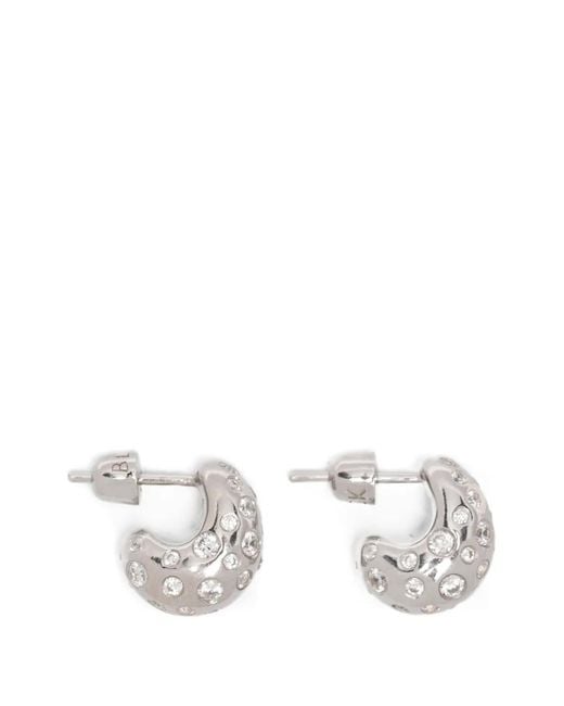 Maria Black White Tryvann Popcorn Zirconia-Embellished Earrings
