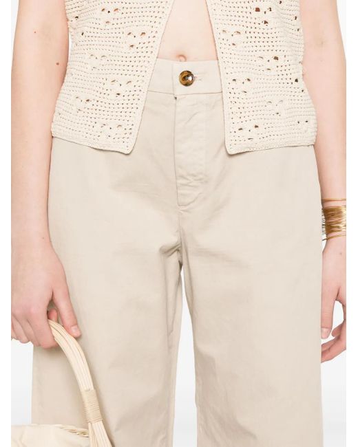 Mason's White Gabardine Trousers