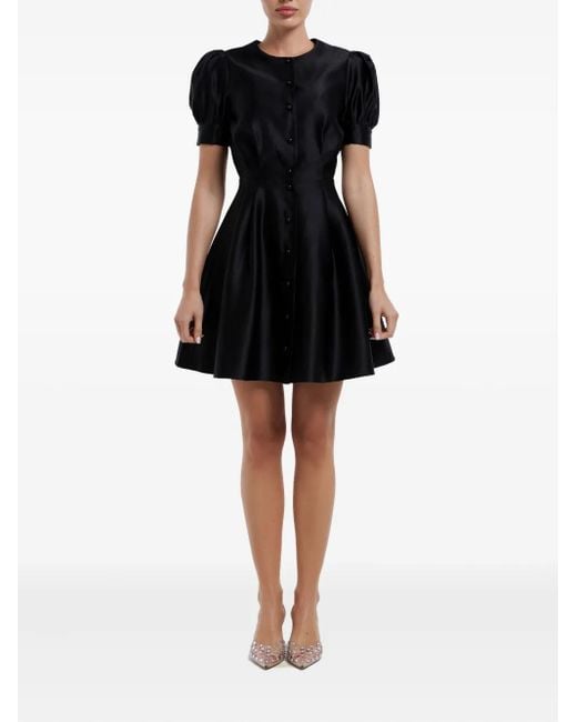 POST MERIDIEM Black Button-Down Mini Dress