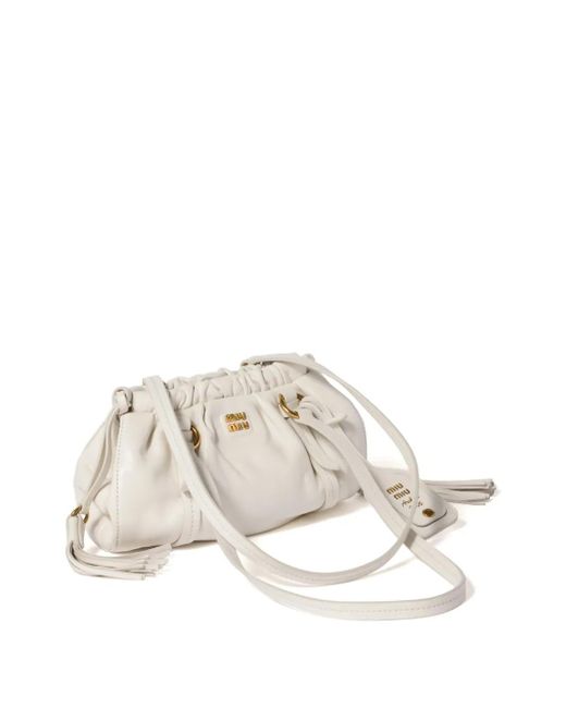Miu Miu Natural Mini Leather Joie Shoulder Bag
