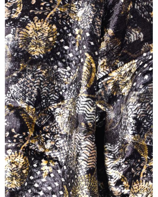 Yavi Gray Printed Velvet Jacket