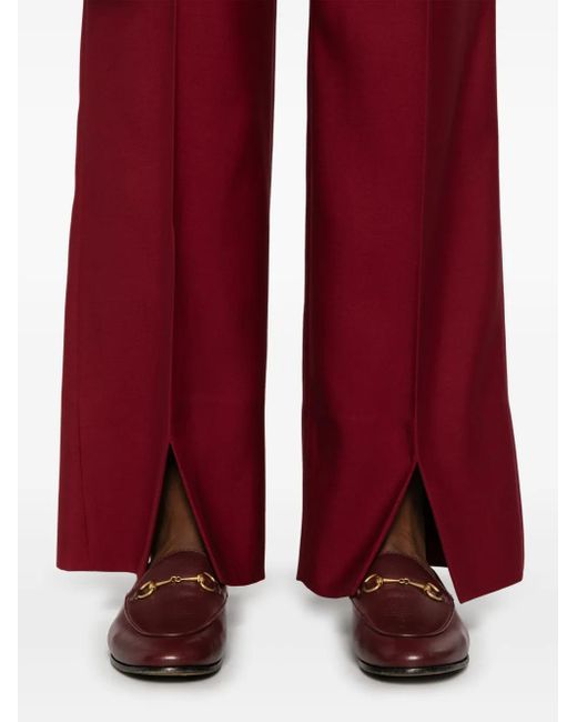 Gucci Red Rote Maßgeschneiderte Wollhose