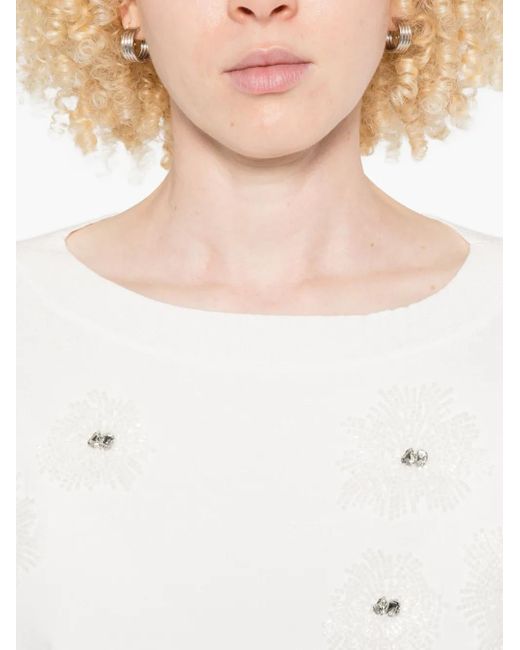 Jersey con apliques Liu Jo de color White