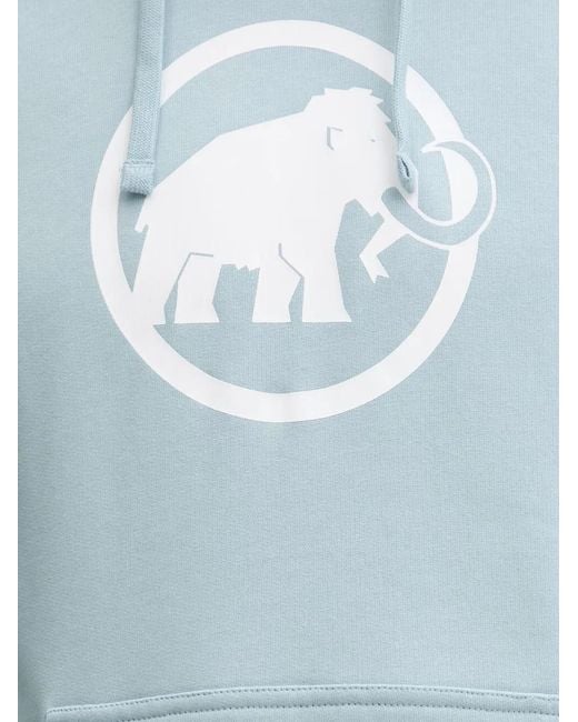 Mammut Blue Logo-Print Drawstring Hoodie for men
