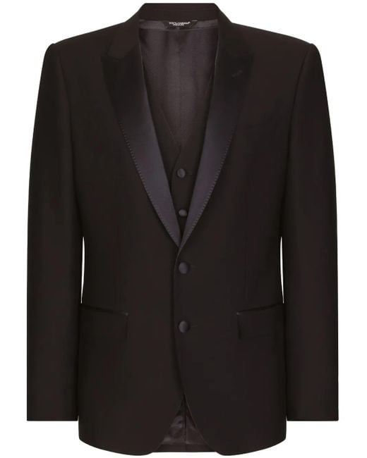 メンズ Dolce & Gabbana Wool Martini タキシードスーツ Black