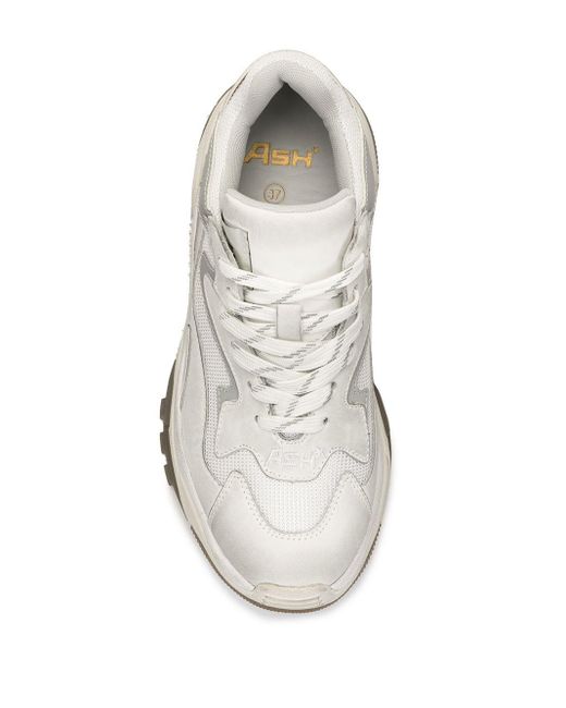 chunky platform trainers white