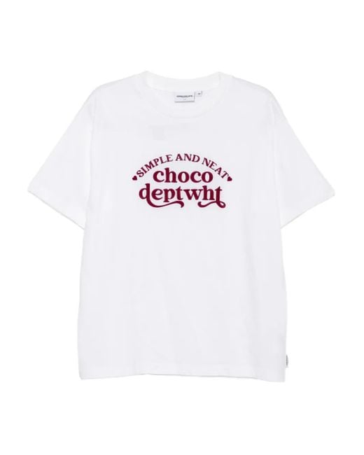 Chocoolate White Cotton T-Shirt