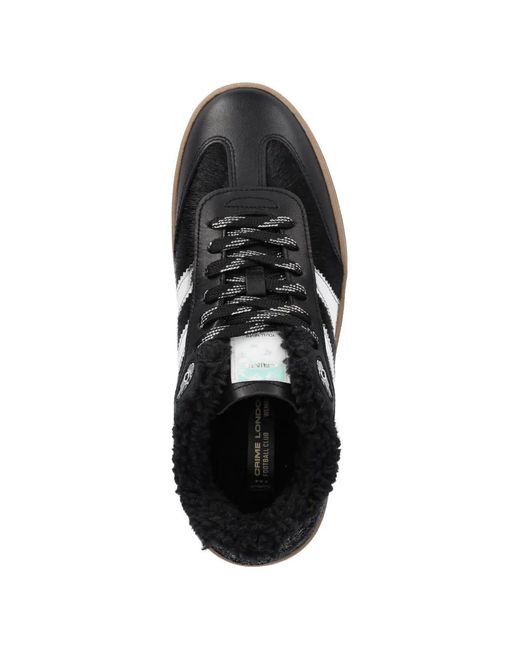 Crime London Black Lace-Up Fastening Sneakers