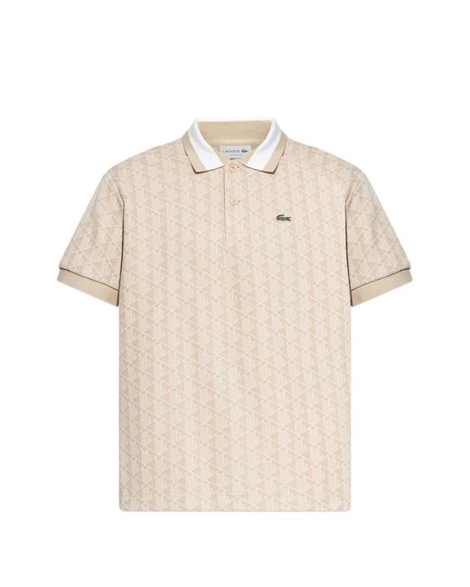 Lacoste Natural Patterned Polo Shirt for men
