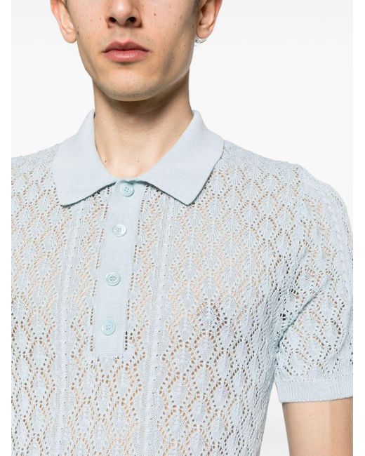 Polo en crochet DSquared² pour homme en coloris Blue