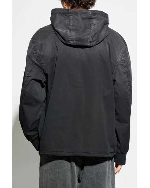 DIESEL Black Cotton Jacket for men