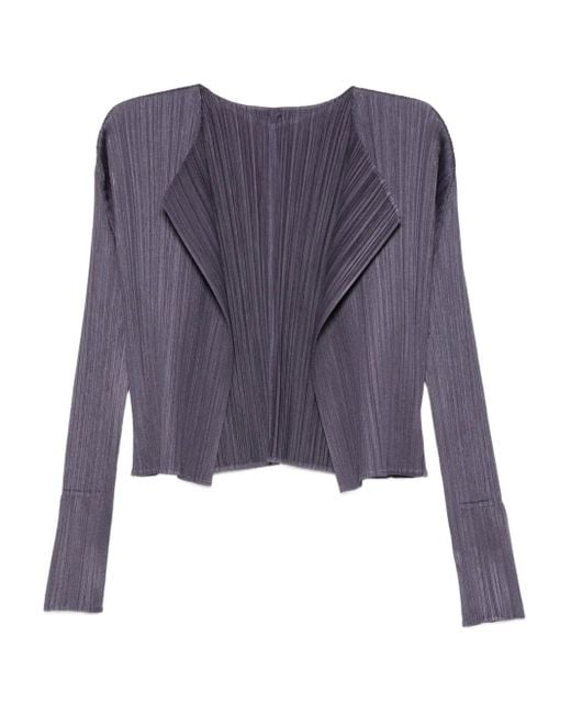 Pleats Please Issey Miyake プリーツカーディガン Purple