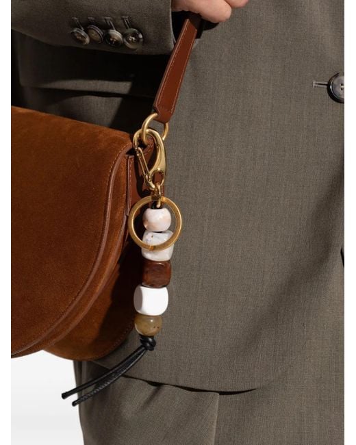 Wandler White Beaded Keyring