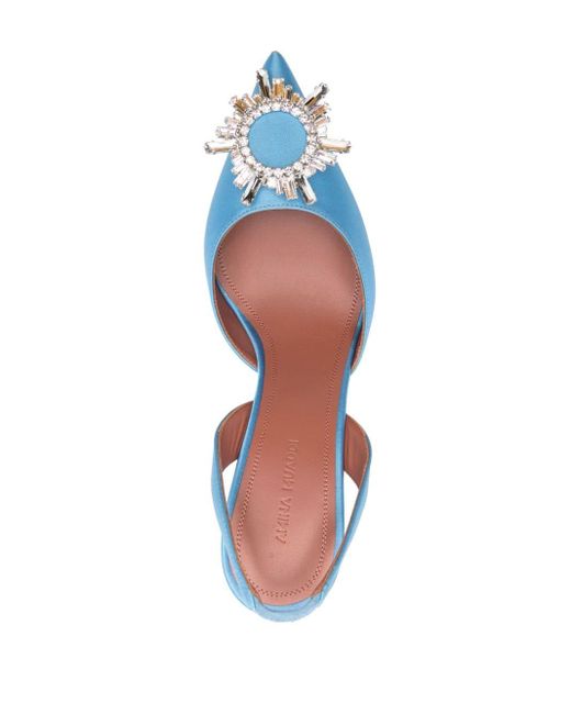 Zapatos Begum con tacón de 95 mm AMINA MUADDI de color Blue