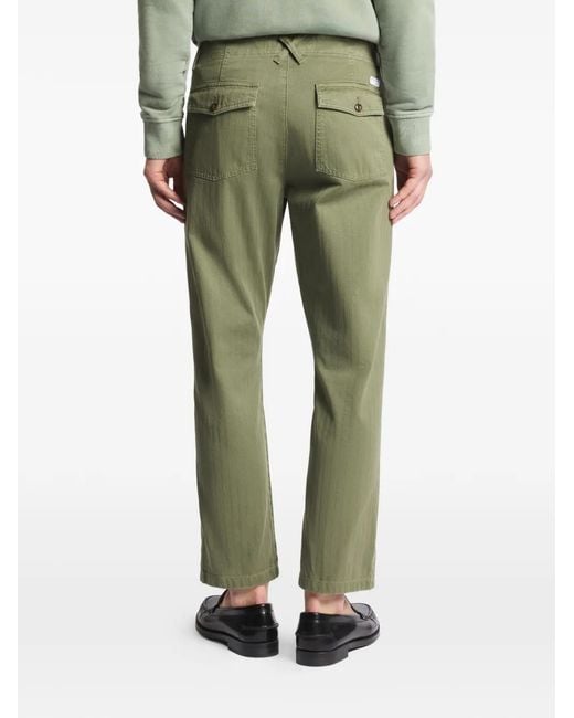 Fay Green Archive Herringbone Trousers for men