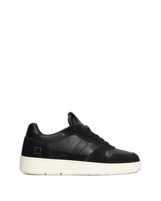 Date Black Court 2.0 Perforated Panelled Sneakers for men