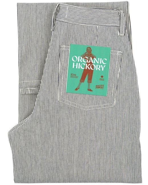 Naked & Famous Gray Maudie Organic Hickory-Stripe Jeans